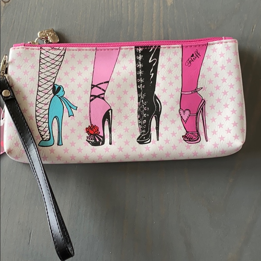 Fluff heels wristlet bag!  Brand new!